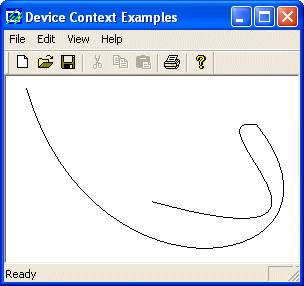 A bezier curve based on 7 points